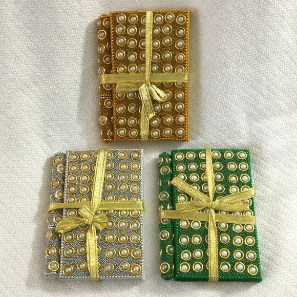 3/$30 Small Journal Set Artisan Beaded Unique NEW - Picture 1 of 5